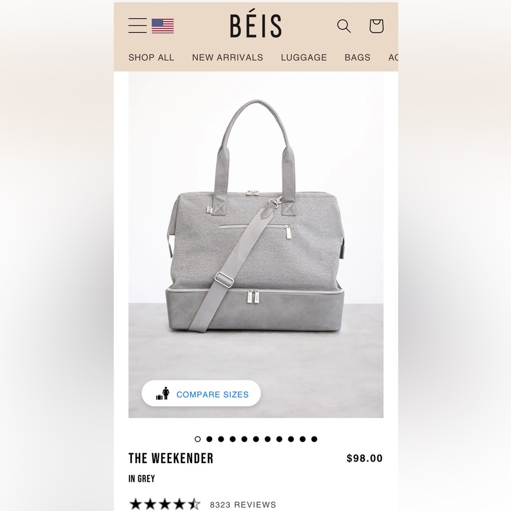 BEIS weekender bag